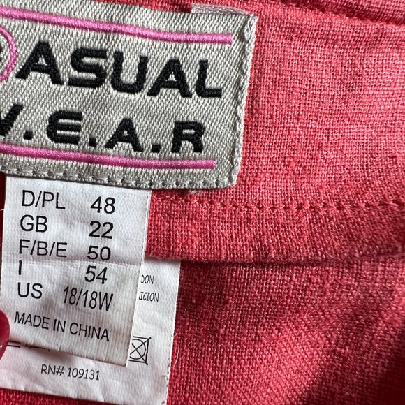 VTG 📌Casual W.E.A.R Maxi Linen Wrap Skirt with Gold Braid - Picture 15 of 16